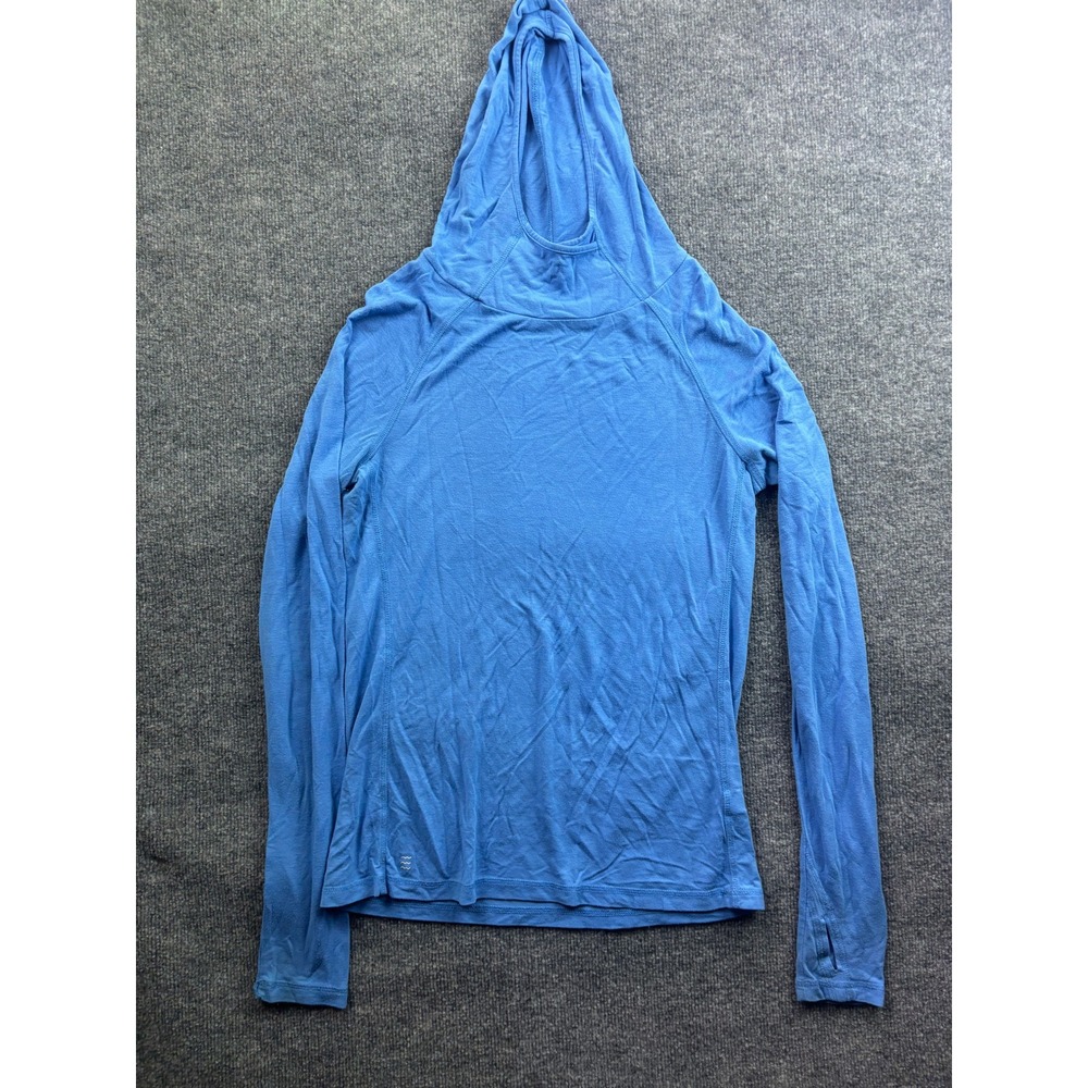 Free Fly Bamboo Sun Hoodie Mens Medium Blue Performance Long Sleeve Shirt